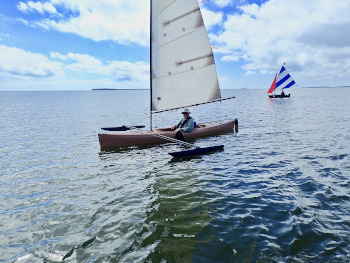 Ron Sell in his canoe