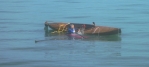 Sailing canoe Bufflehead, capsize routine