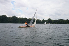 Artemis sailing canoe built by Koos