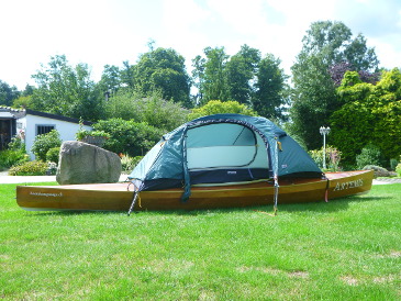 Axel's tarp for his Bufflehead sailing canoe