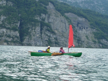 Benjamin und Corinna segeln